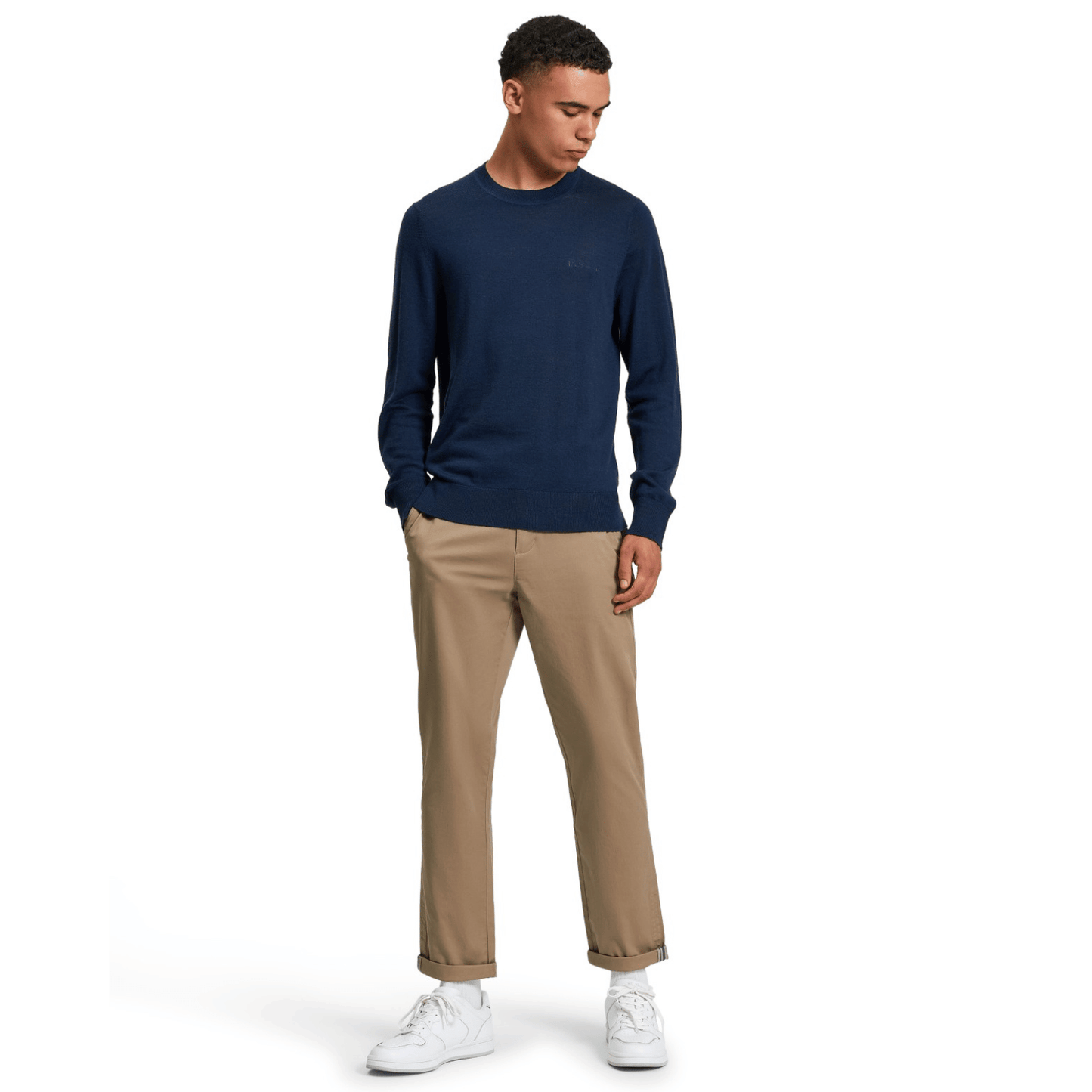 Ben Sherman Mens Merino Crew Neck Knitwear Jumper