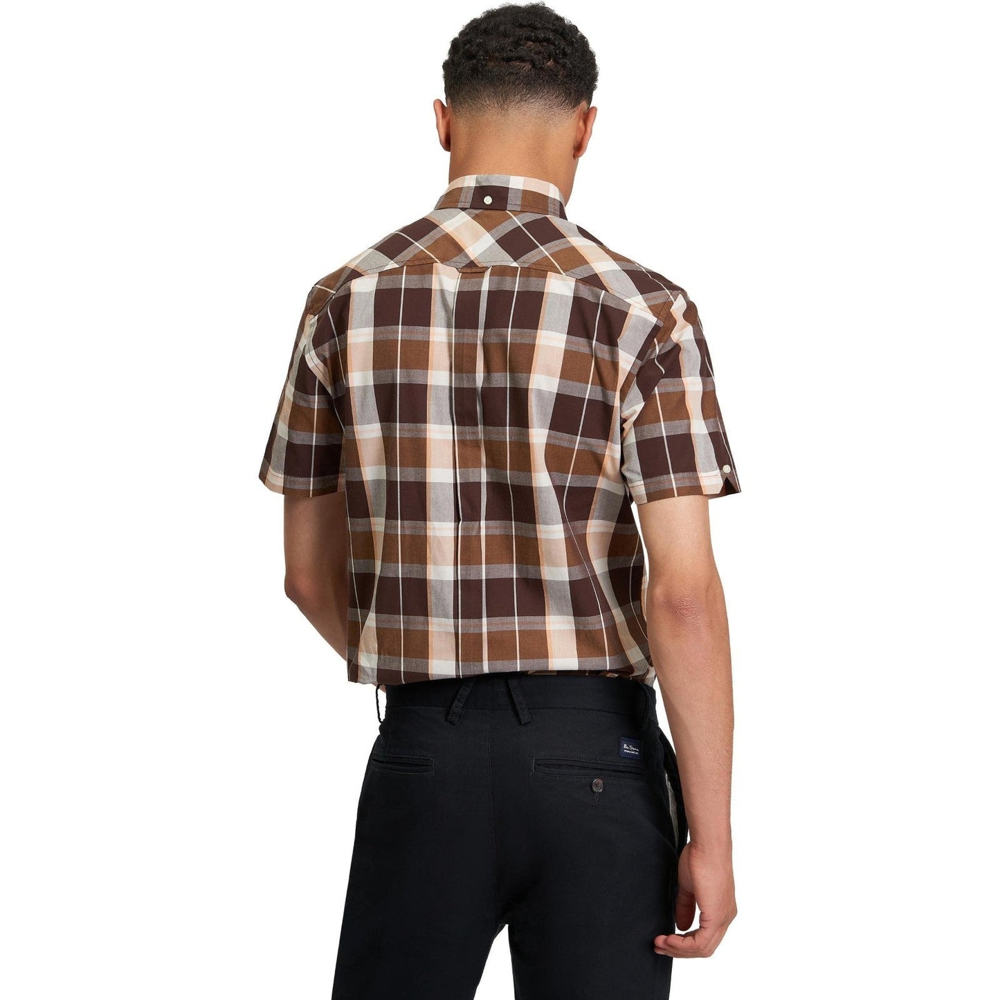 Ben Sherman Mens Block Check Short Sleeve Shirt