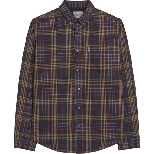 Ben Sherman Mens Multi Check Big & Tall Long Sleeve Shirt
