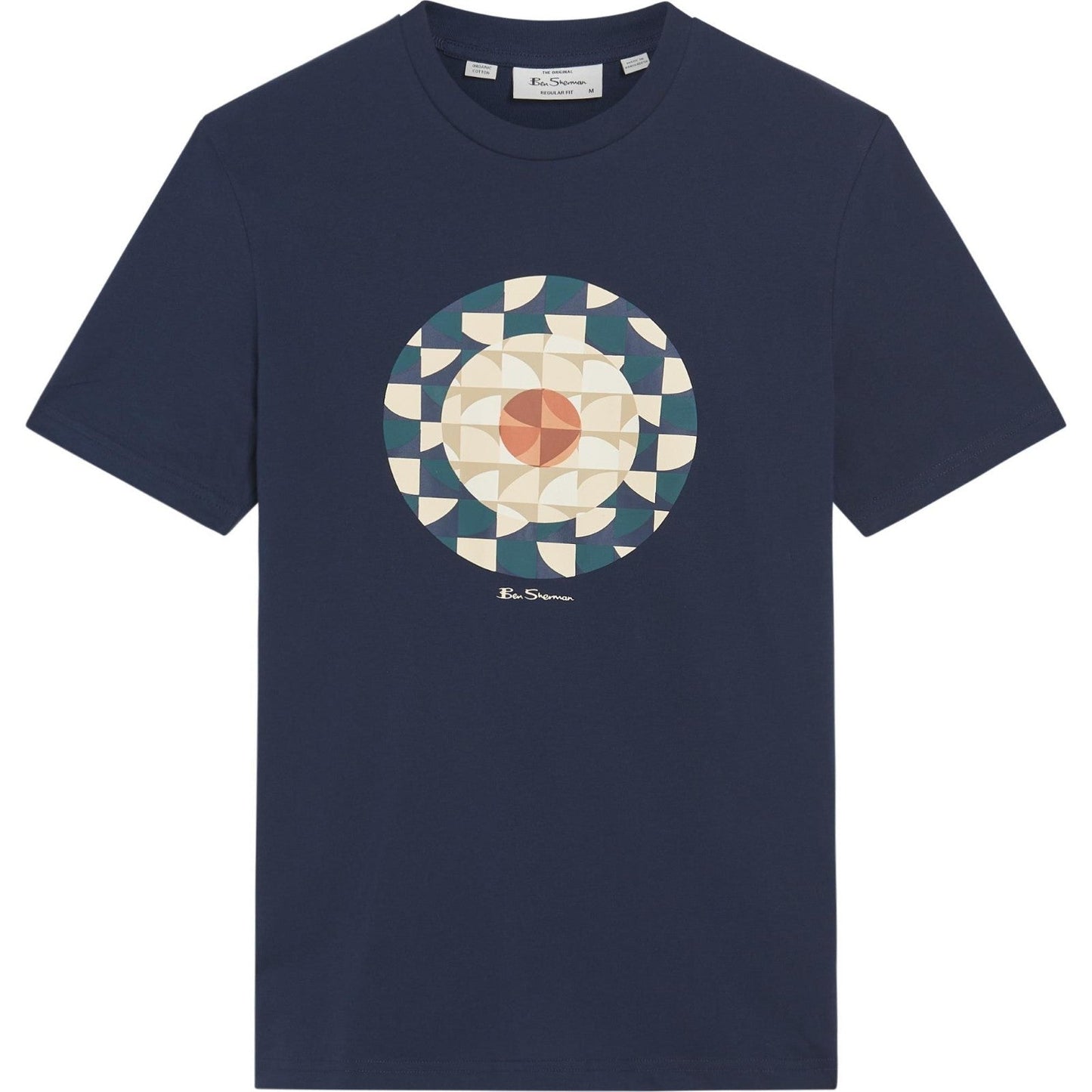 Ben Sherman Mens Geo Target Graphic Short Sleeve T-Shirt