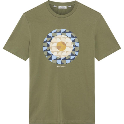 Ben Sherman Mens Geo Target Graphic Short Sleeve T-Shirt