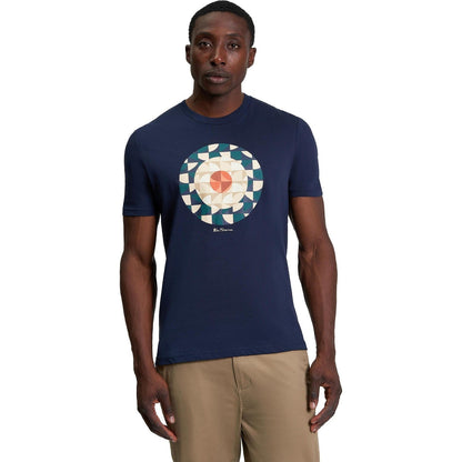 Ben Sherman Mens Geo Target Graphic Short Sleeve T-Shirt