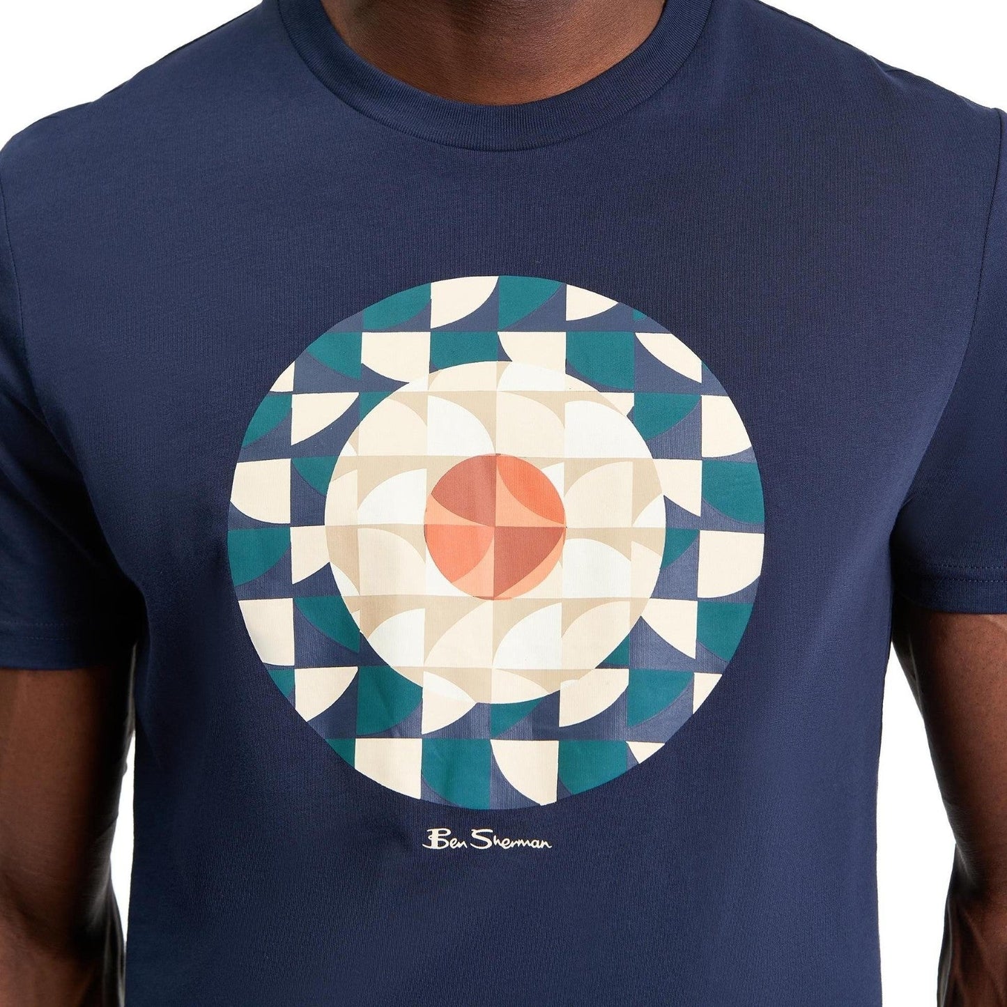Ben Sherman Mens Geo Target Graphic Short Sleeve T-Shirt
