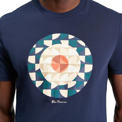 Ben Sherman Mens Geo Target Graphic Short Sleeve T-Shirt