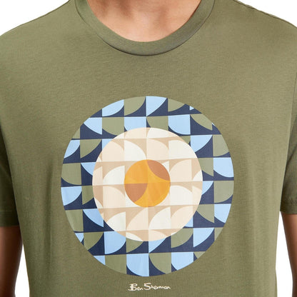Ben Sherman Mens Geo Target Graphic Short Sleeve T-Shirt