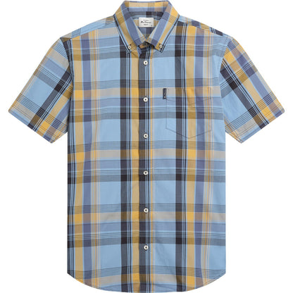 Ben Sherman Mens Block Check Short Sleeve Shirt