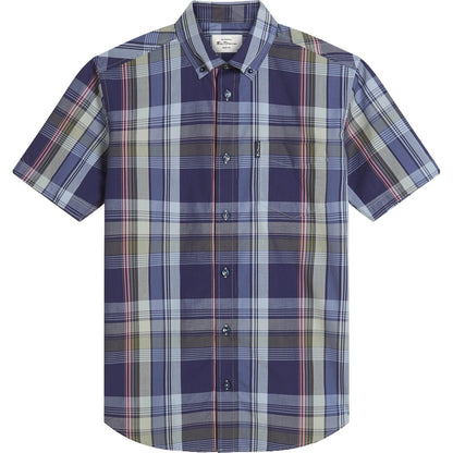 Ben Sherman Mens Block Check Short Sleeve Shirt