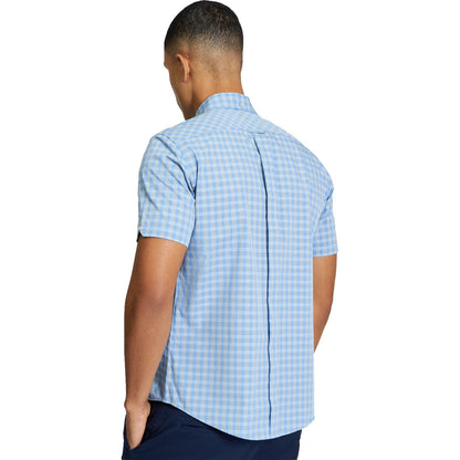 Ben Sherman Mens Linear Gingham Short Sleeve Shirt