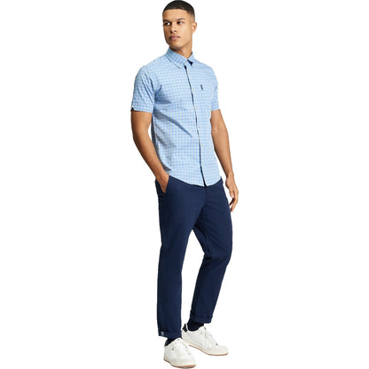Ben Sherman Mens Linear Gingham Short Sleeve Shirt