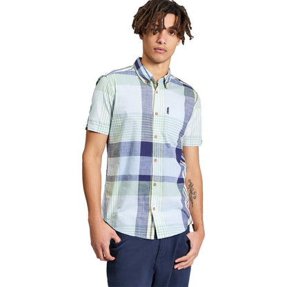Ben Sherman Mens Large Madras Check Short Sleeve Shirt