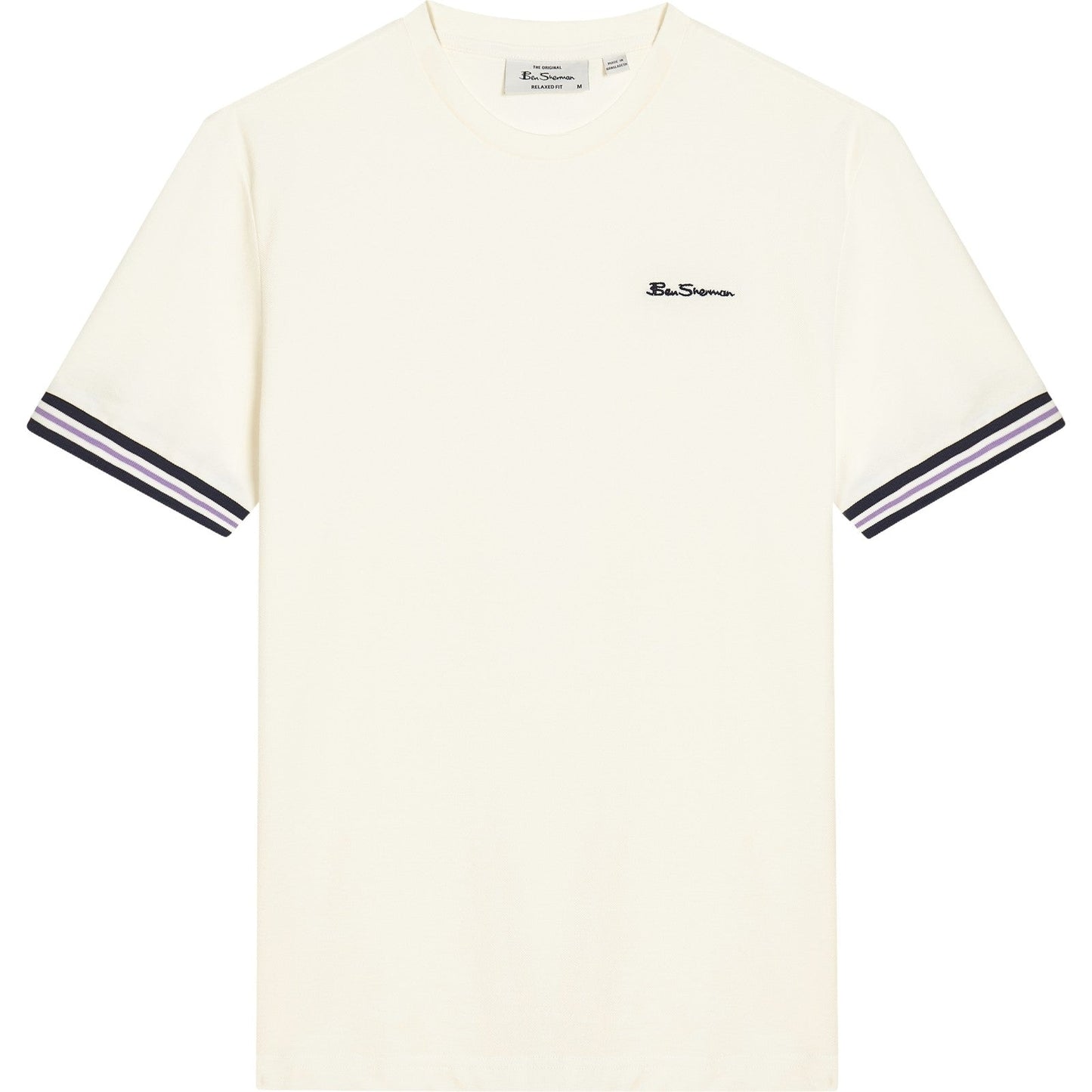 Ben Sherman Mens Pique Tipped Short Sleeve T-Shirt