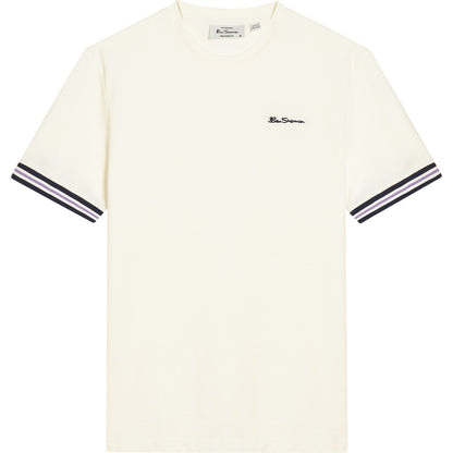 Ben Sherman Mens Pique Tipped Short Sleeve T-Shirt