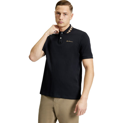 Ben Sherman Mens Collar Interest Short Sleeve Polo Shirt