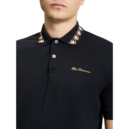 Ben Sherman Mens Collar Interest Short Sleeve Polo Shirt