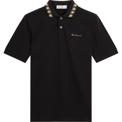 Ben Sherman Mens Collar Interest Short Sleeve Polo Shirt