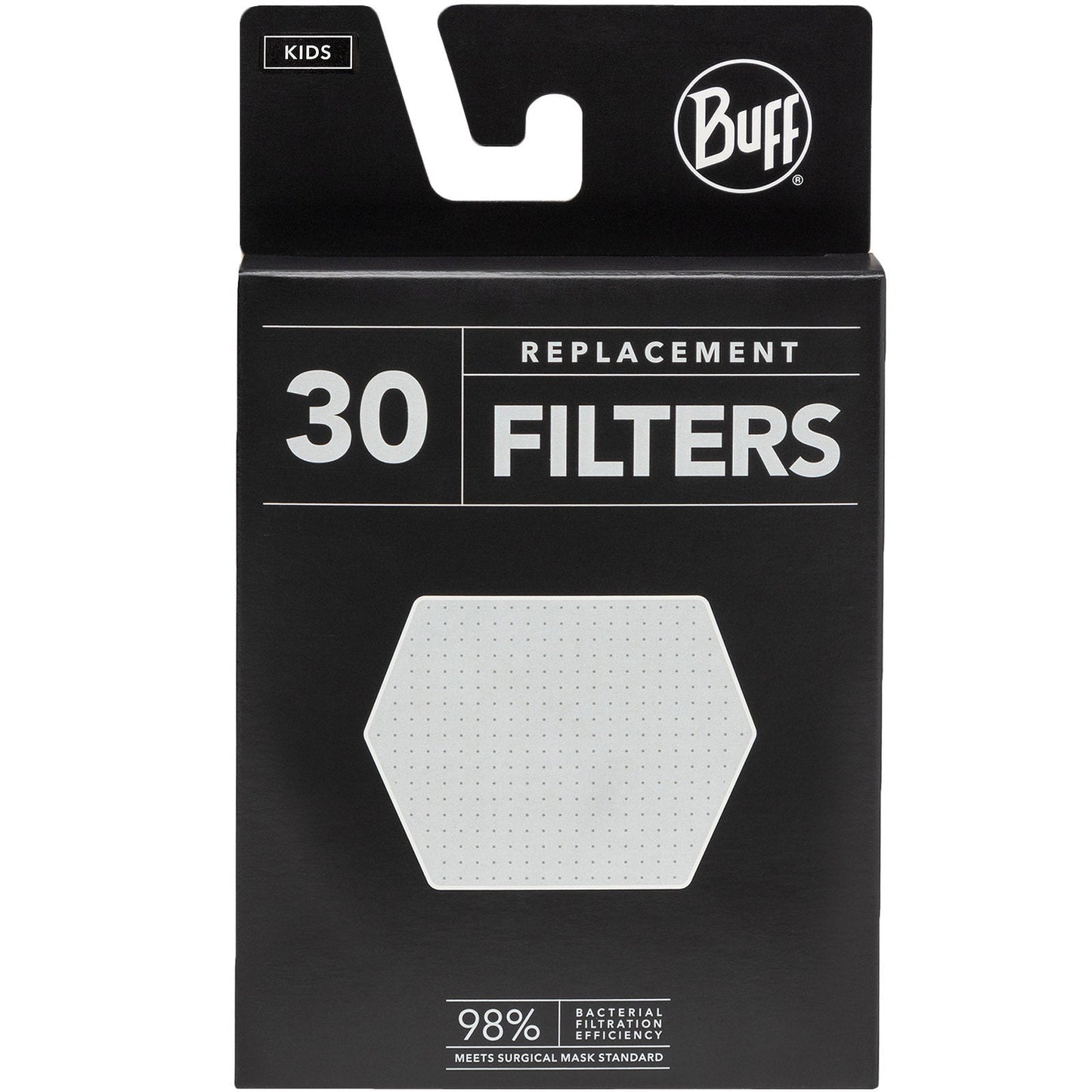 Buff 98% Bacterial Filtration Replacement Filters - 30 Pack - Kids