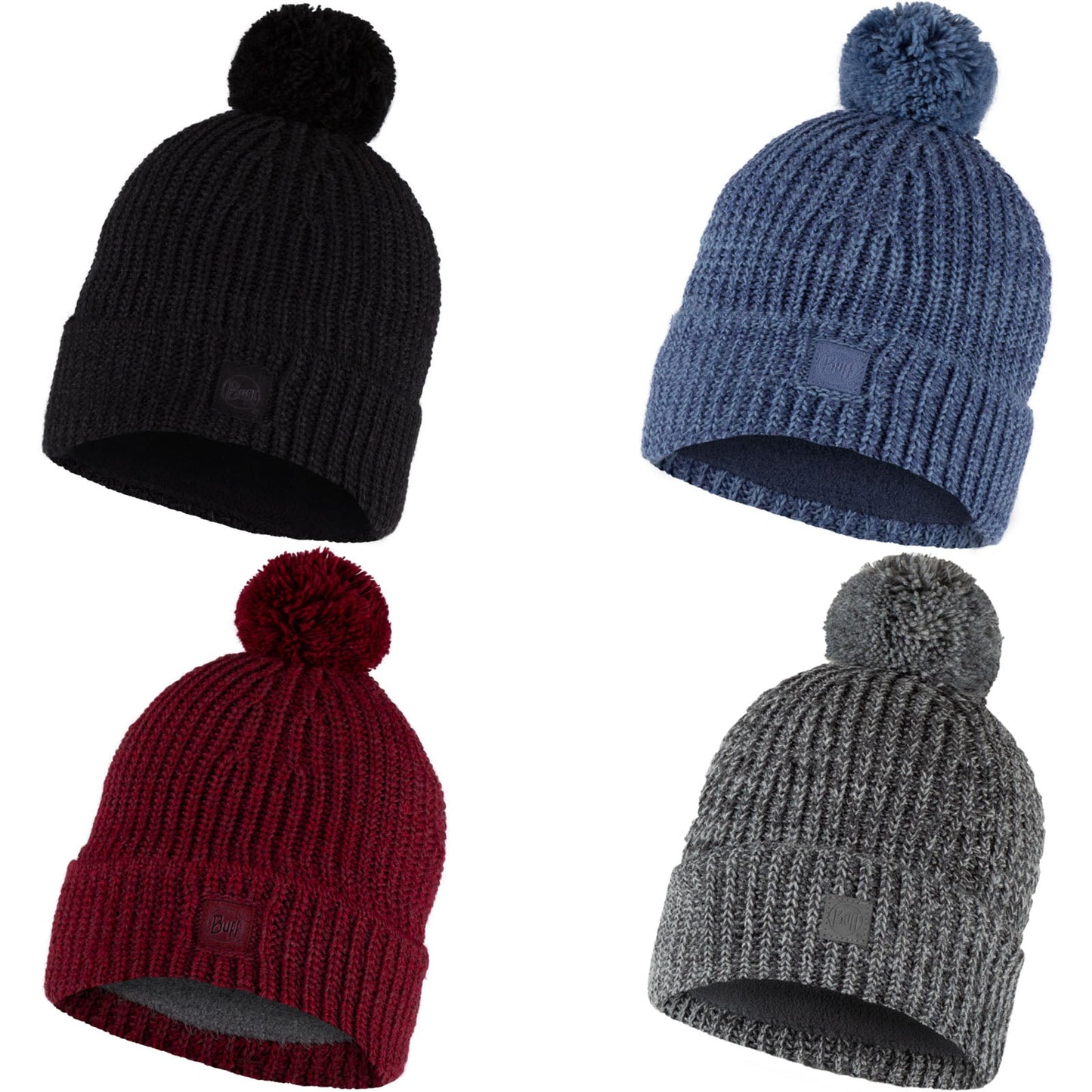 Buff Unisex Knitted Fleece Lined Beanie Hat