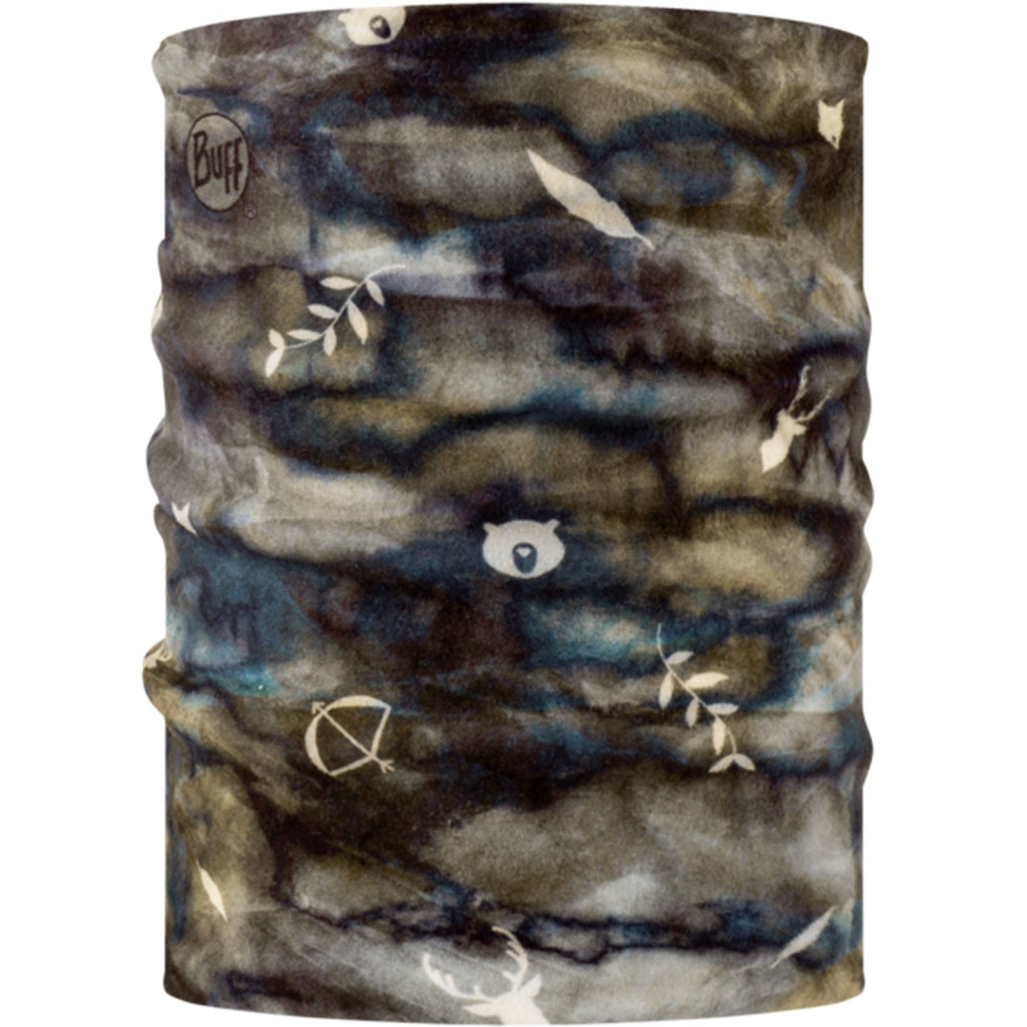 Buff Kids Polar Reversible Tubular Neckwarmer - Khaki