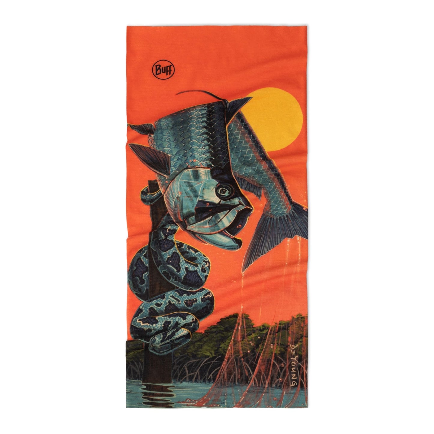 Buff Unisex Angler Coolnet UV Derek De Young Neck Gaiters