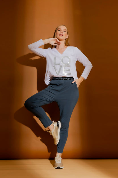 Dark Blue Tencel Pull On Pant Dark Blue