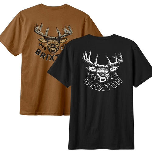 Brixton Mens Berick Vintage Graphic Short Sleeve T-Shirt