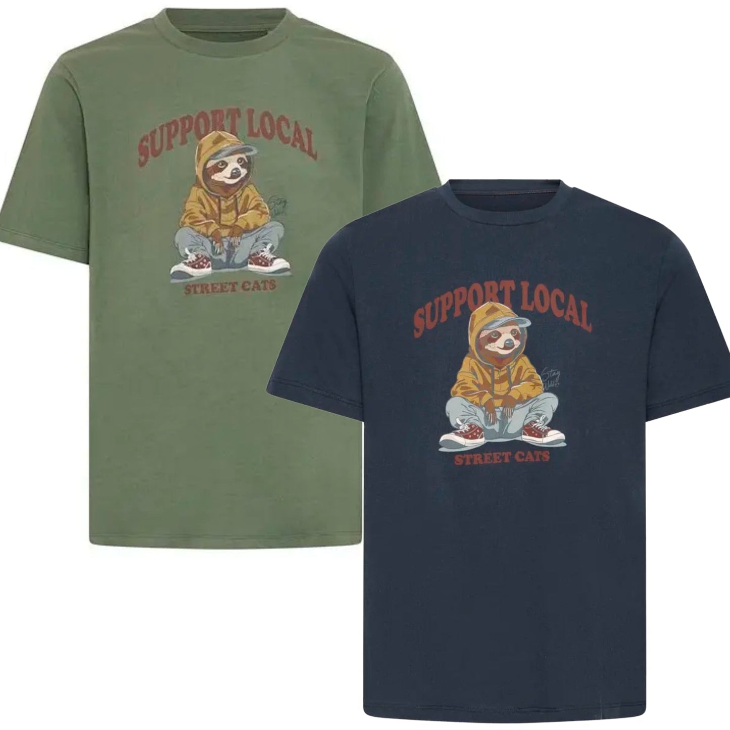 Blend Mens Irving Street Cats Big & Tall Short Sleeve T-Shirt