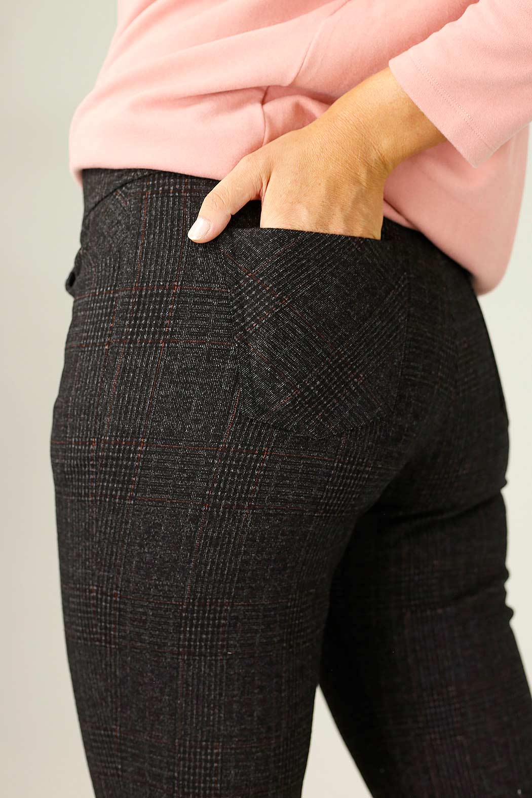 Charcoal Ponte Relaxed Slim Jean