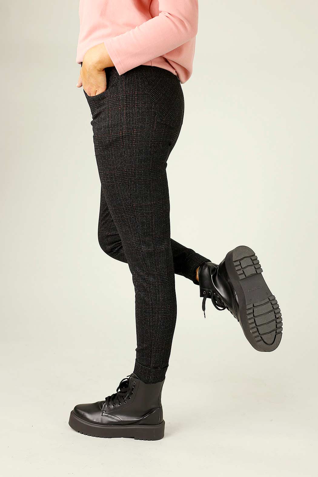 Charcoal Ponte Relaxed Slim Jean