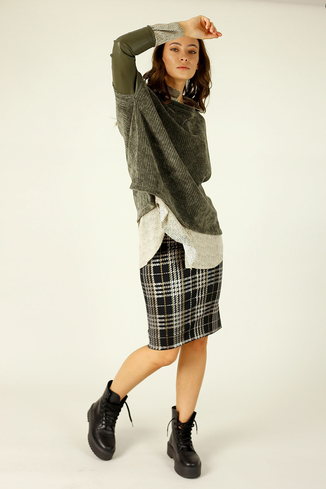 Gold Check Mini Skirt - FINAL SALE