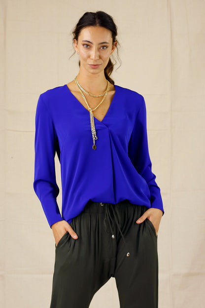 Cobalt Soft Touch Sydney Blouse - SALE
