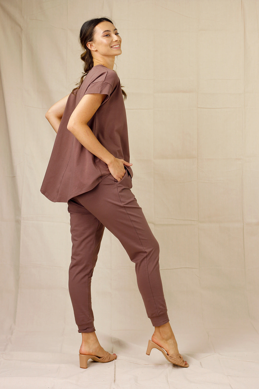 Dusty Mauve Boyfriend T-Shirt - SALE
