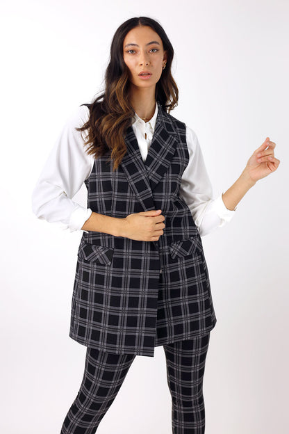 Charcoal Ponte Zippy Vest - FINAL SALE