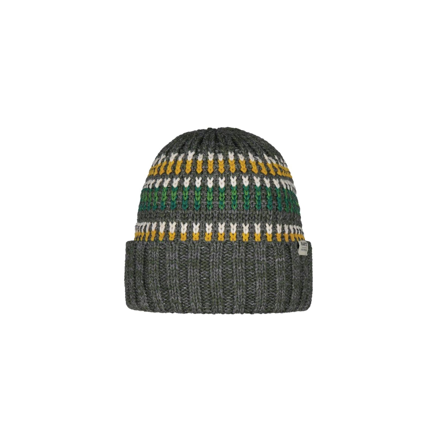 Barts Mens Travvis Jaquard Knitted Cuffed Beanie