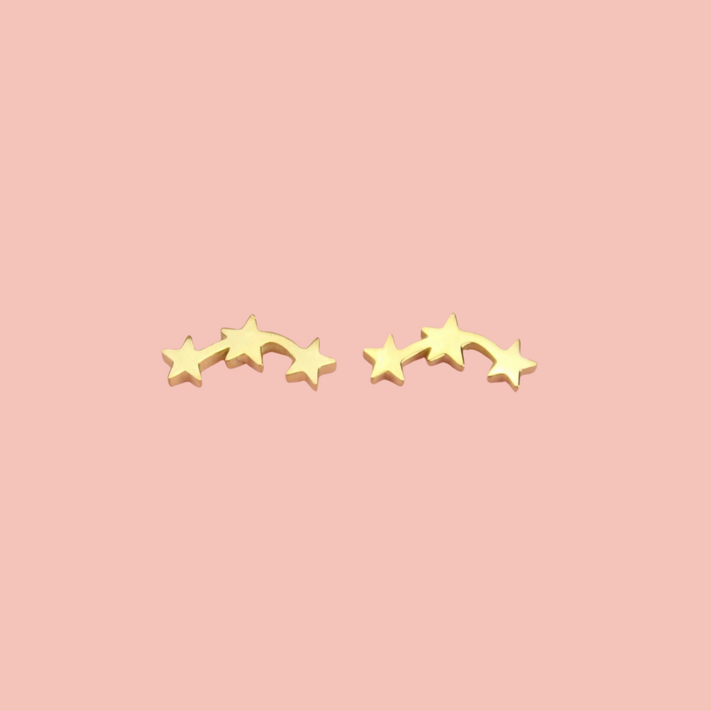 Star Earrings Bundle (6 Pairs) (Gold Plated)