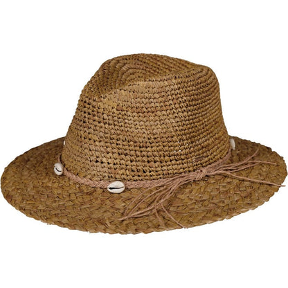Barts Womens Alora Fedora Straw Hat - Light Brown - M