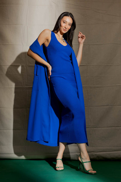 Cobalt Ribbed Skirt