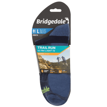 Bridgedale Mens Trail Run Ultralight T2 Merino Sport Low Socks