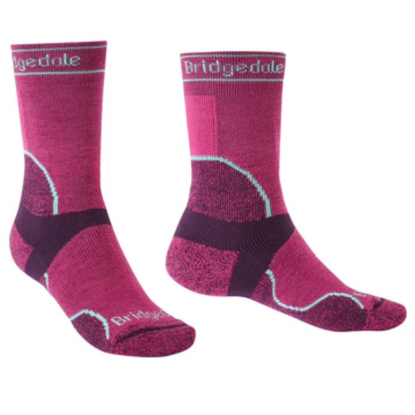 Bridgedale Womens Trail Run Midweight T2 Merino Sport Crew Socks