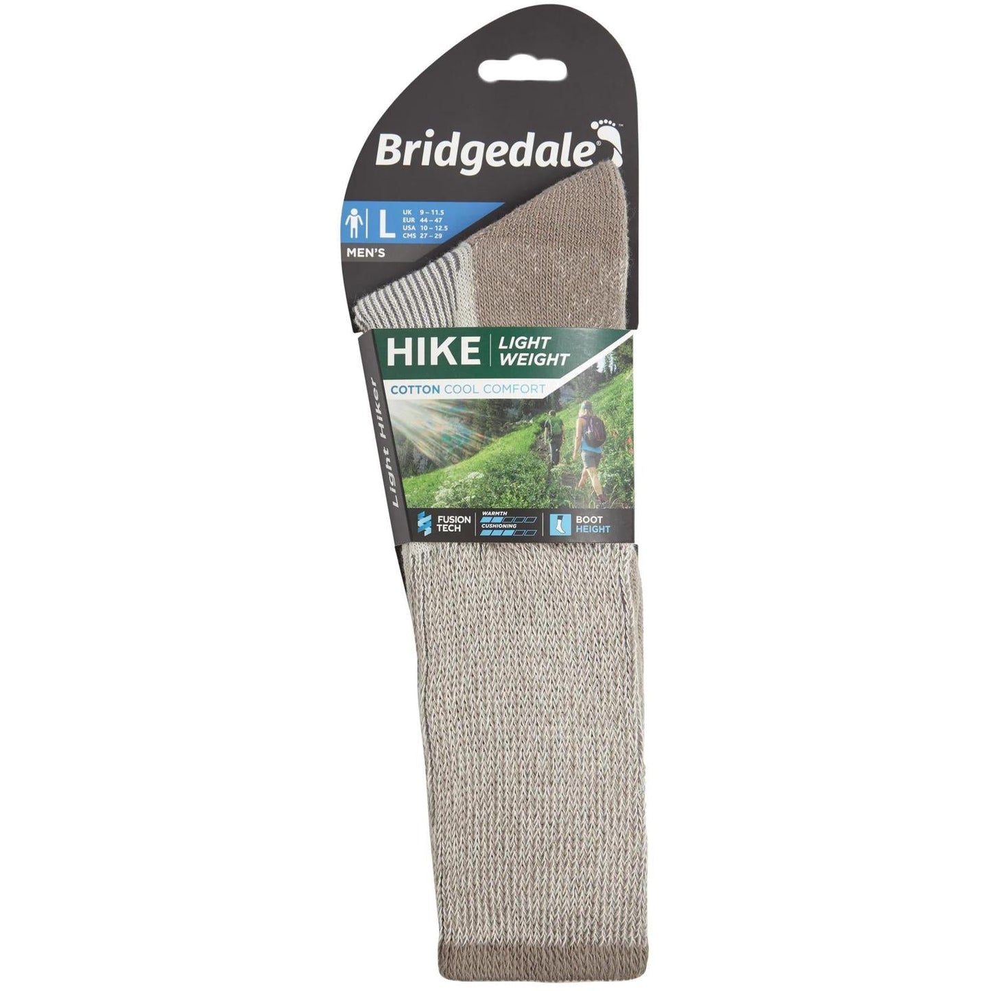 Bridgedale Mens Hike Lightweight Coolmax Comfort Walking Socks - Indigo