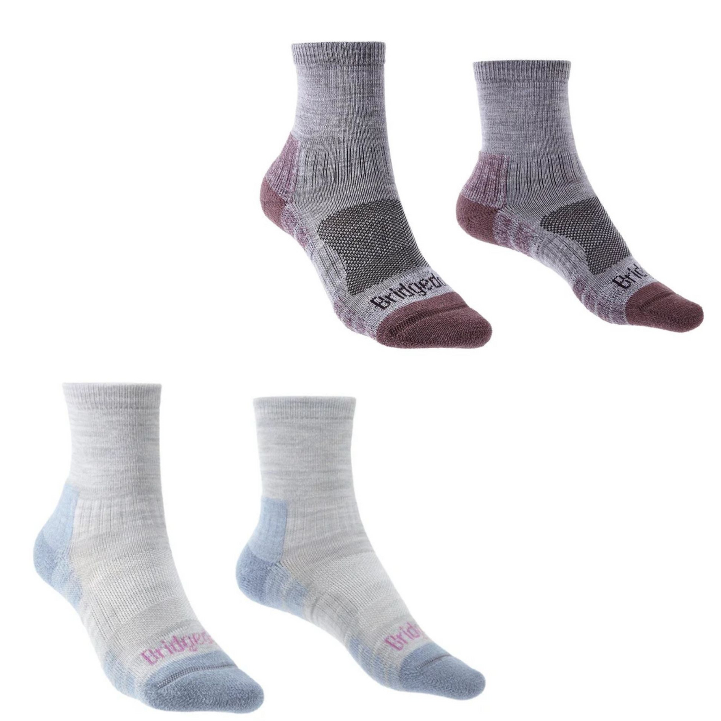 Bridgedale Womens Hike Lightweight Merino Performance 3/4 Crew Original Socks