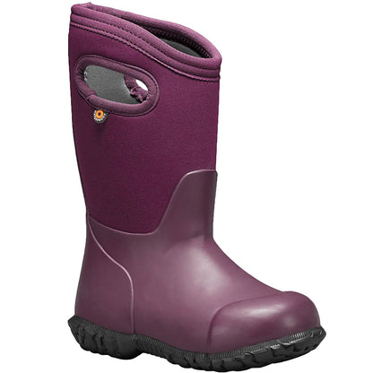 BOGS Kids York Solid Waterproof Wellington Boots - Plum