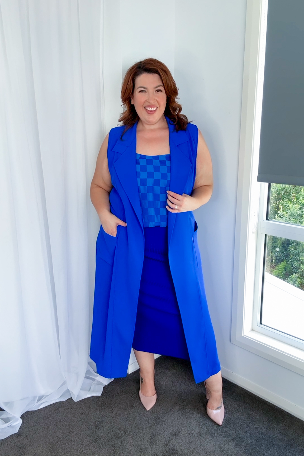 Cobalt Ribbed Skirt