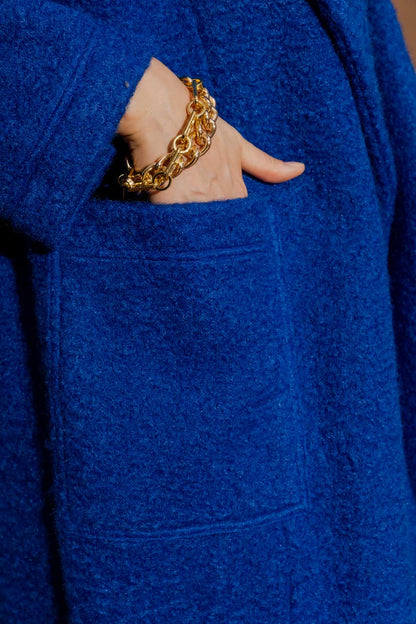 Cobalt Cocoon Coat