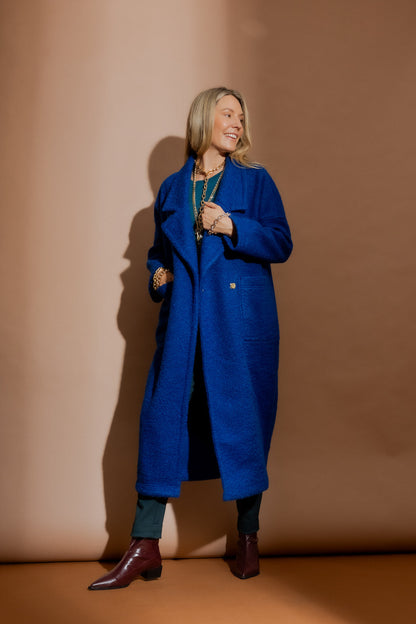 Cobalt Cocoon Coat