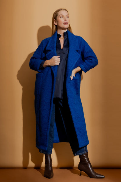 Cobalt Cocoon Coat