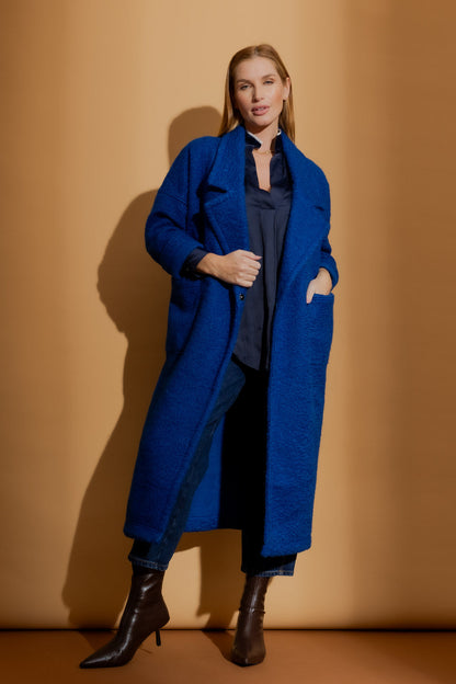 Cobalt Cocoon Coat