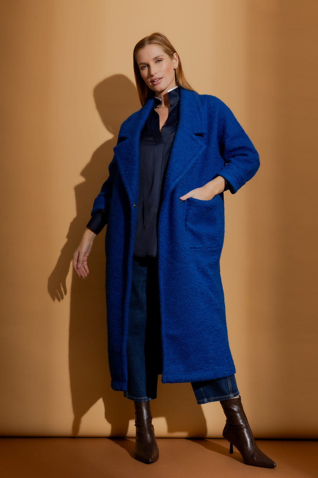 Cobalt Cocoon Coat