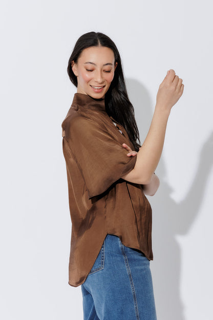 Cocoa Milan Fluted Blogger Shirt
