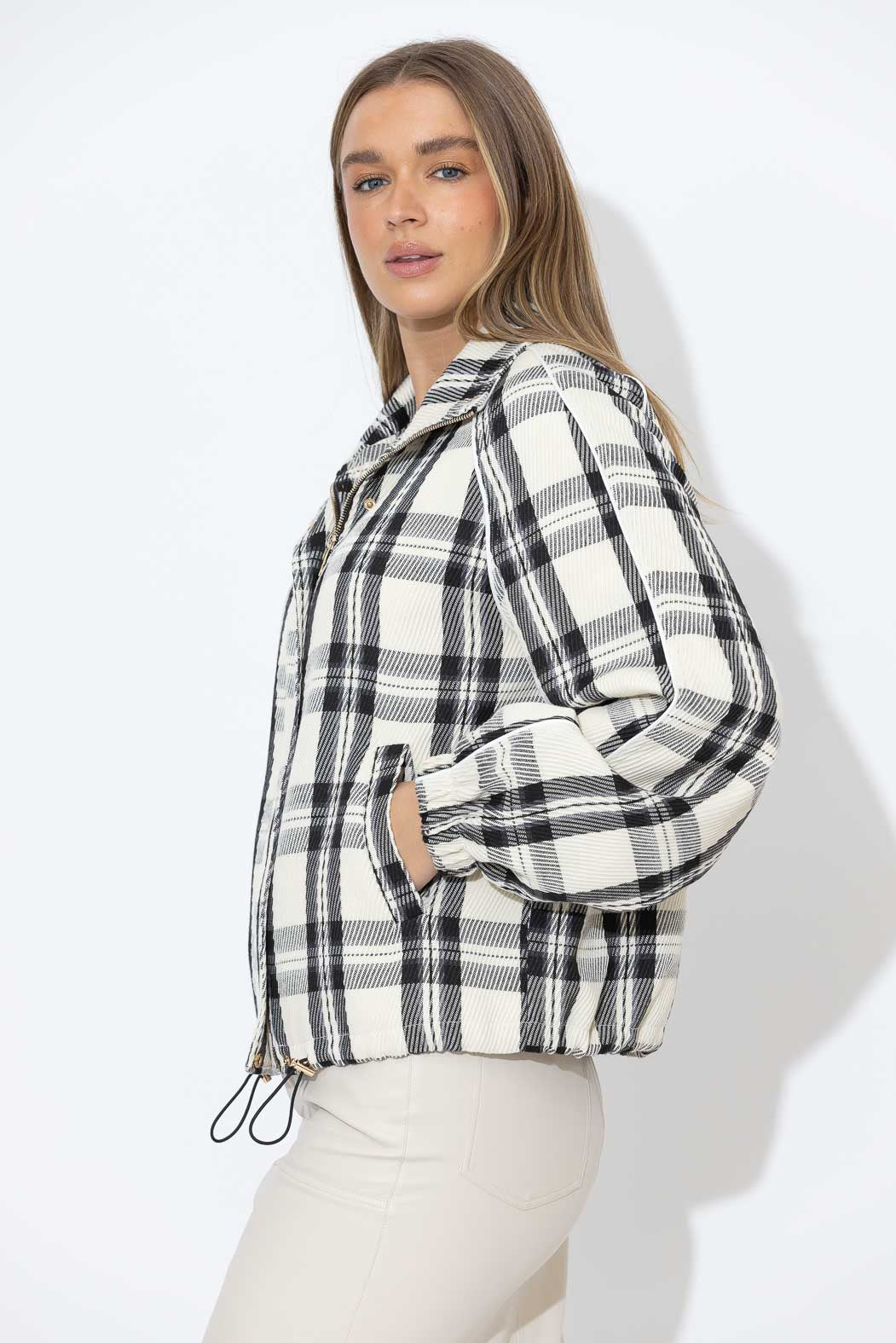 Check Athleisure Jacket