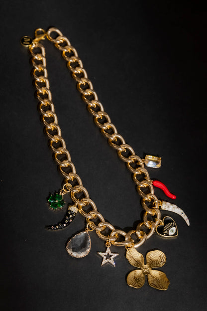Gold Plated Charm Necklace